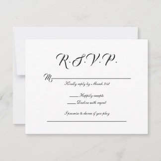Carte RSVP | Orchidée Bleue