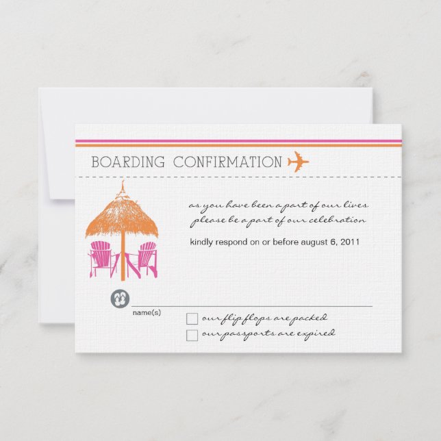 Carte RSVP Pass d'embarquement (Devant)