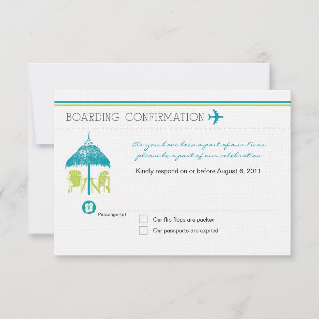 Carte RSVP Pass d'embarquement (Devant)
