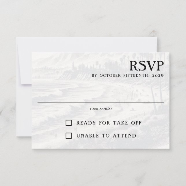 Carte RSVP Passport California (Devant)