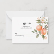 Carte RSVP Peach Blossom
