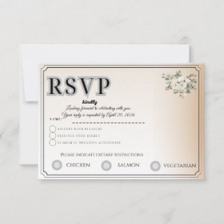 Carte RSVP personnalisable | Suivi de la présence 