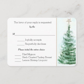 Carte RSVP personnalisée pour l'arbre de Noël