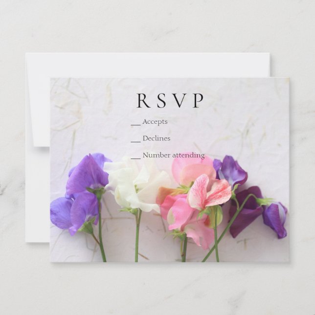 Carte rsvp pois frais doux (Devant)