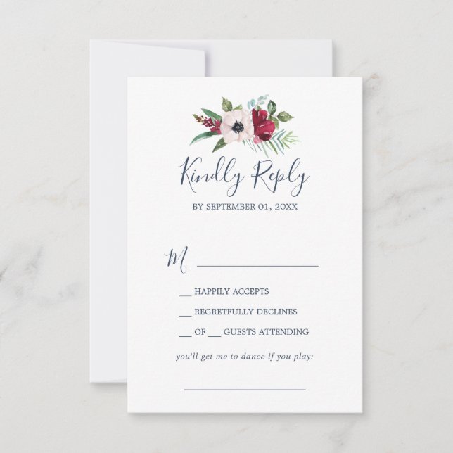 Carte RSVP pour demande de chanson de Breeze tropi (Devant)