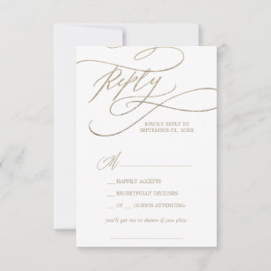 Carte RSVP pour demande de chanson de calligraphie