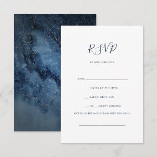 Carte RSVP pour demande de chansons céleste Sky Si