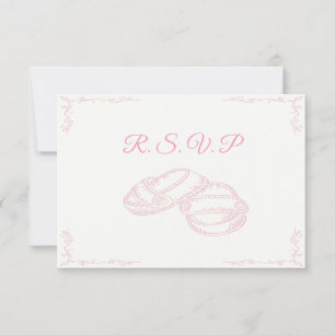 Carte RSVP pour la fille-bébé tirée à la main