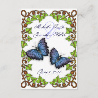Carte RSVP pour l'amour et les papillons