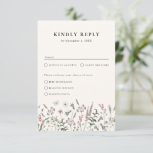 Carte RSVP pour les repas floraux