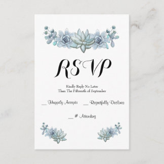Carte RSVP pour mariage à l'aquarelle et aux fleur
