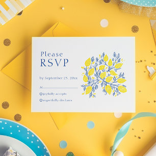 Carte RSVP pour vignes de citron