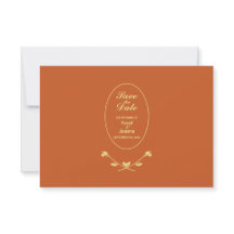 Carte RSVP Réponse du Mariage Rose de Terracotta