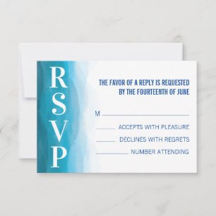 Carte RSVP Réponse Faire-part de mariage Plage