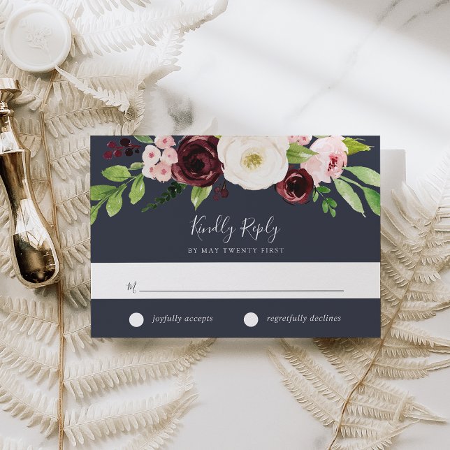 Carte RSVP Romance de minuit (Créateur téléchargé)