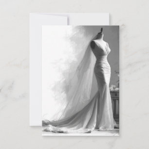 Carte RSVP Romantique - Elégante Mariée Vintage
