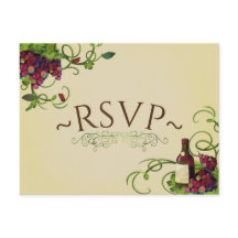 Carte RSVP Romantique Vignoble d'été