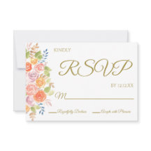 Carte RSVP Rose Bouquet