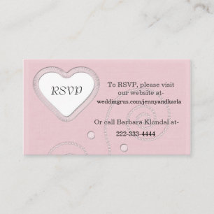 Carte RSVP rose élégant