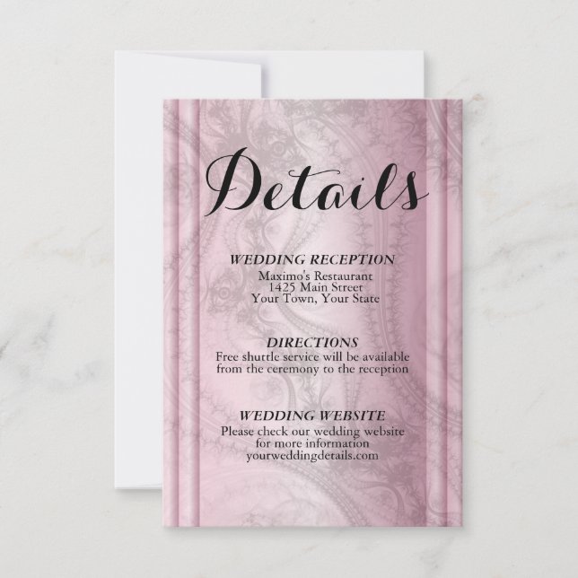 Carte RSVP Rose Gold (Devant)