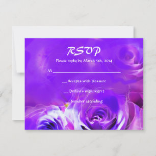 Carte RSVP ROSE PURPLE Bat mitzvah WATERCOLOR