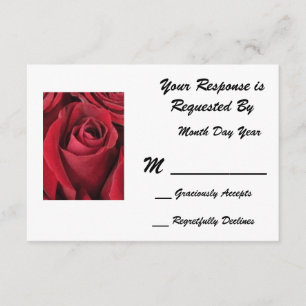 Carte RSVP Rose rouge