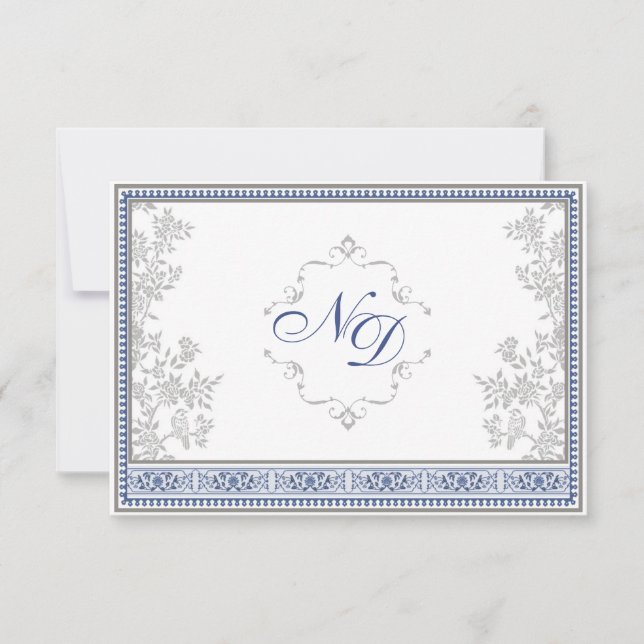 Carte RSVP Royale Turque Mariage (Devant)