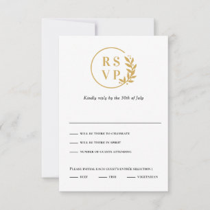 Carte RSVP RSVP de mariage des couleurs à la mode 
