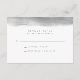 Carte RSVP RSVP de mariage pour les adultes gris f