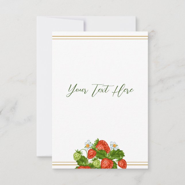 Carte RSVP RSVP Fraise (Devant)