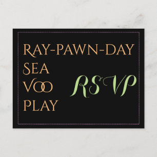 Carte RSVP RSVP Prononcée