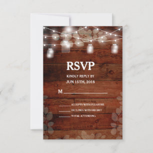 Carte RSVP RSVP Rustic Mason Jars