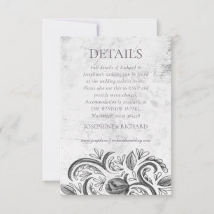 Carte RSVP Russe Collection Rose
