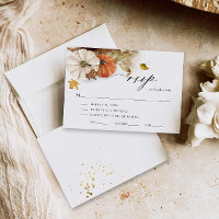 Carte RSVP Rustic Fall Foliage Wedding