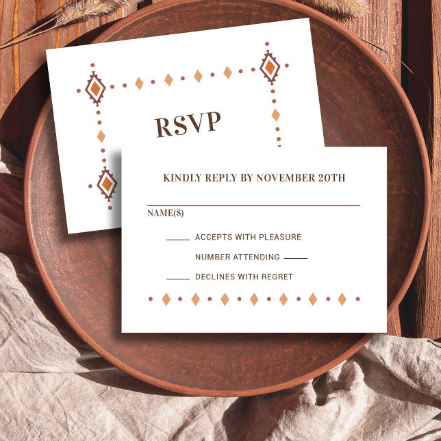 Carte RSVP Rustique de mariage occidental (Rustic Western RSVP Card)