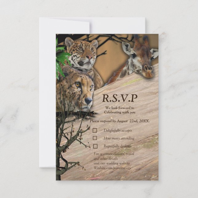 Carte RSVP Safari Outdoor (Devant)