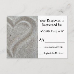 Carte RSVP Sand Heart