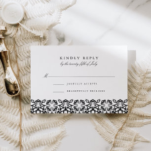 Carte RSVP Santorin   Noir