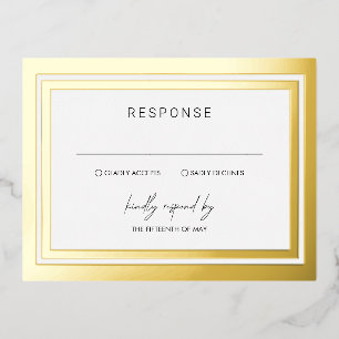 Carte RSVP Sasha Modern Mariage Foil