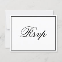 Carte RSVP Script élégant