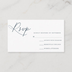 Carte RSVP Script Moderne