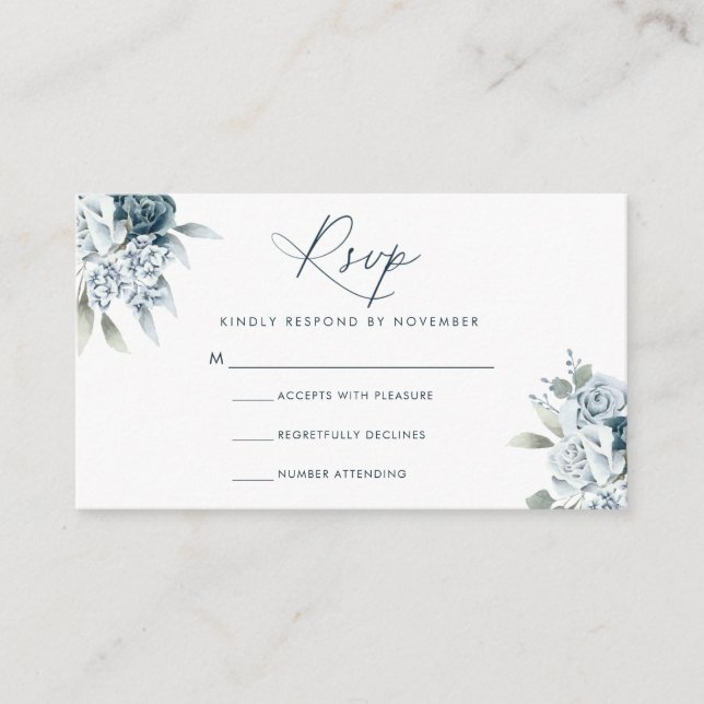 Carte RSVP Script Moderne (Devant)
