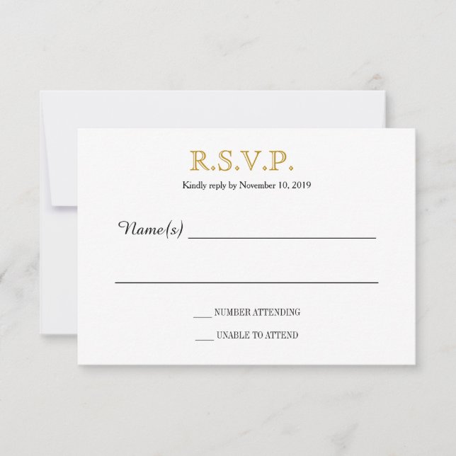 Carte RSVP Silhouettes simples (Devant)