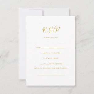 Carte RSVP simple et élégante pour demande de chan
