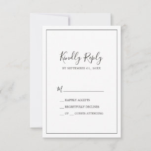 Carte RSVP simple minimaliste
