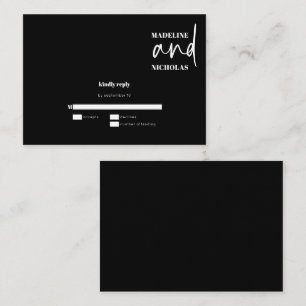 Carte RSVP simple minimaliste moderne BUDGET