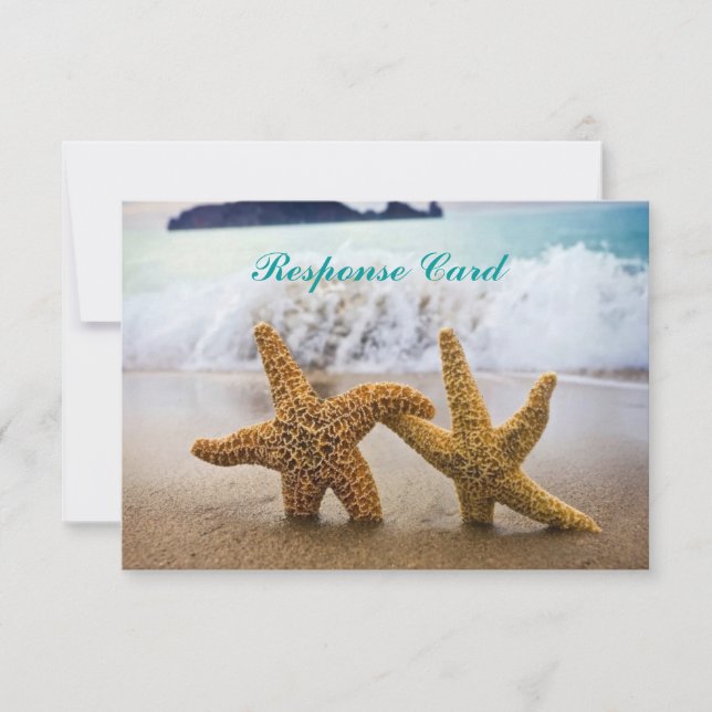 Carte RSVP Starfish Couple (Devant)