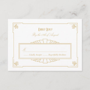 Carte RSVP style Art déco