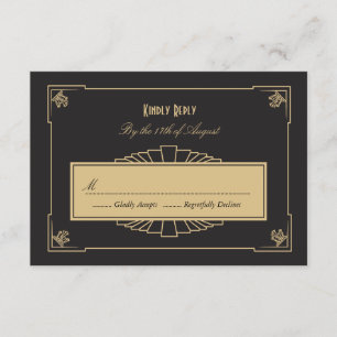 Carte RSVP style Art déco