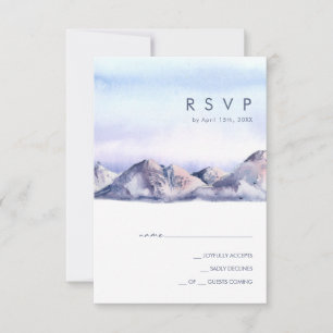Carte RSVP Sunset Mountain hiver